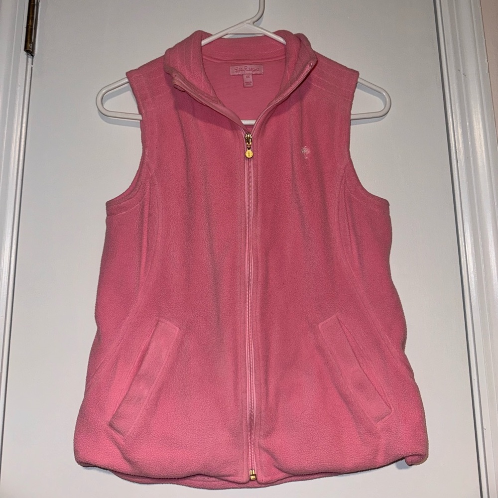 Lilly Pulitzer Pink Fleece Vest